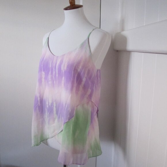 Soprano | Tie Dye Purple and Green Layered Top - Picture 7 of 10